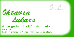 oktavia lukacs business card